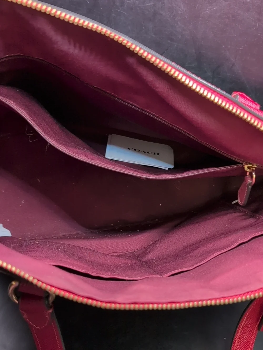 Coach tote bag Crossgrain Leather Gallery Tote.  Red.  retail $350